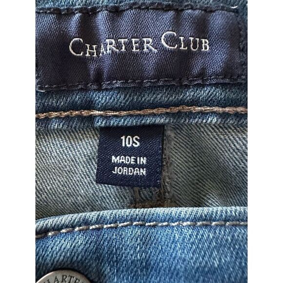 Charter Club Women's Straight Jeans Blue Size 10S - Picture 4 of 7